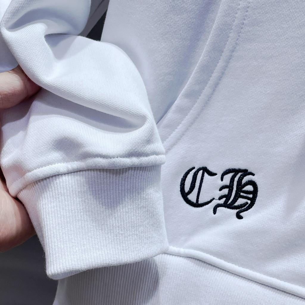 8632 CHROME HEARTS 2025 Новинка Весна и Осень Плюс Размер Тонкий Стиль Классический Стиль Логотип Молния Свитшот С Капюшоном Для Пар