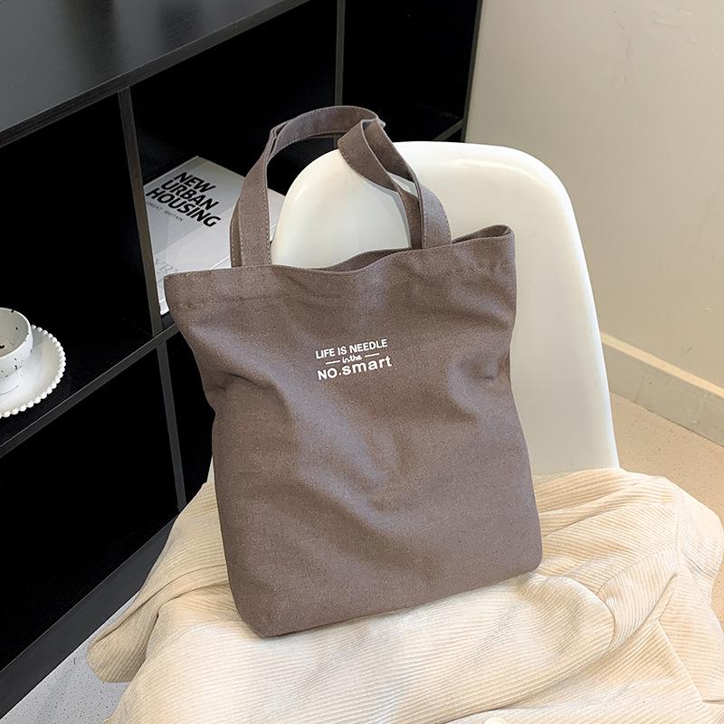 Женская холщовая сумка-тоут, повседневная на плечо, для работы, большая вместимость, с ручками, многофункциональная, большая хозяйственная сумка