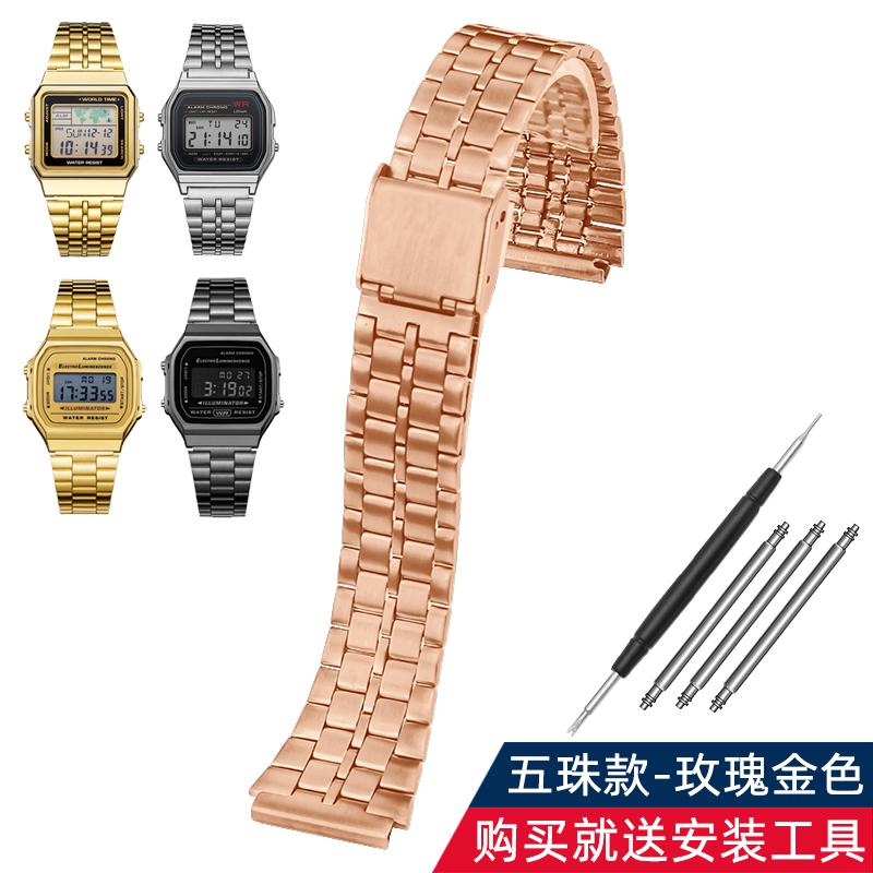 Ремешок для часов AE-1200 Для Casio AE1200 AE1300 A159 A158 A168 F91 Ретро Маленький Квадратный Нержавеющая Сталь Ремешок для Часов 18мм Мужской Браслет