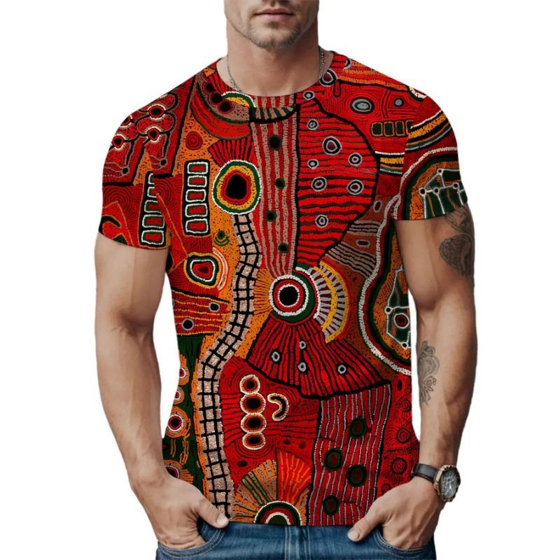 Новая мужская повседневная футболка с короткими рукавами, напечатанная на 3D-принтере, с персонализированным абстрактным и забавным узором