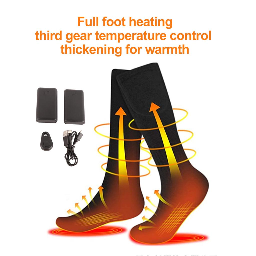 Носки с интеллектуальным подогревом Shaking Control, длинные, для езды на открытом воздухе, для катания на лыжах, с электрическим подогревом