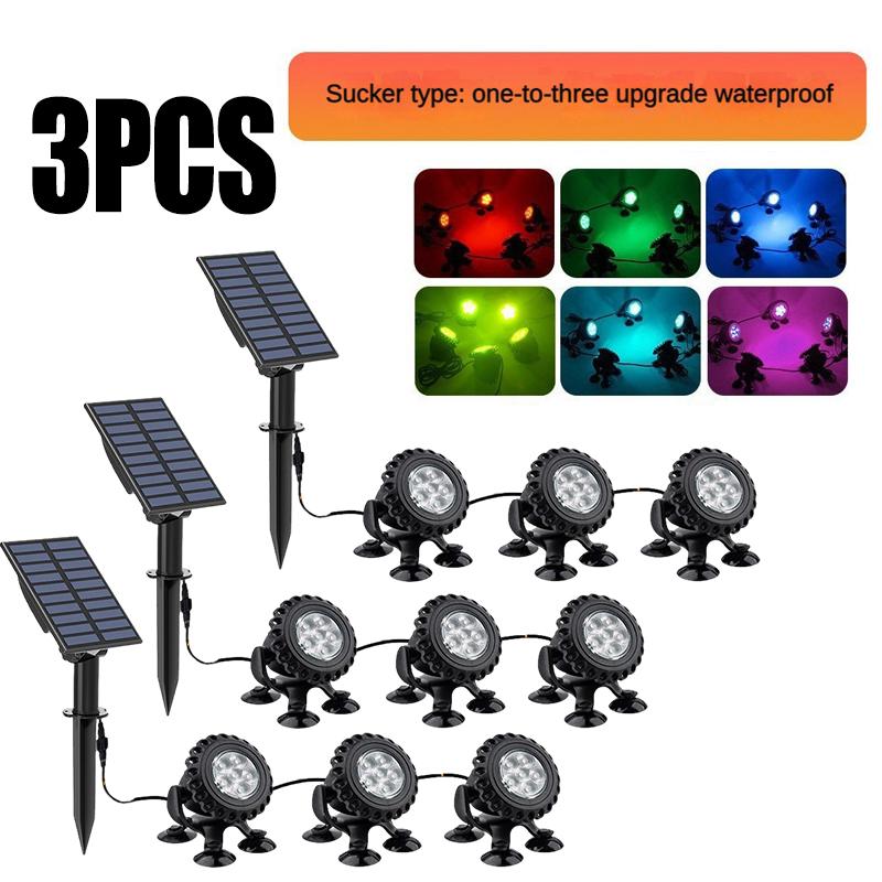 Подводные светильники на солнечных батареях, водонепроницаемые, для сада, бассейна, двора, ландшафта, пруда, аквариума, декора аквариума, солнечные лампы