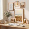 Real Wood Photo Frame, A4 Size, with High-Definition Tempered Glass