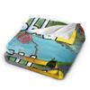 Wobbly Life Sandbox Game Fashion Blanket Cartoon Funny Flannel Throw Fashion Blanket Bedding Couch Portable Ultra-Soft Warm Bedspread Breath