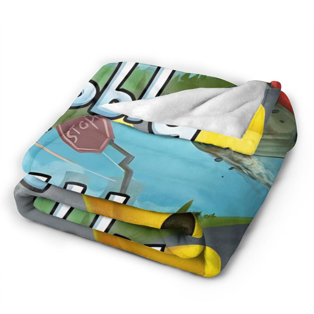 Wobbly Life Sandbox Game Fashion Blanket Cartoon Funny Flannel Throw Fashion Blanket Bedding Couch Portable Ultra-Soft Warm Bedspread Breath