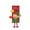 Santa Claus/Snowman/Elk Merry Christmas Hanging Flag Foldable Santa Claus Snowman Banner  New Year