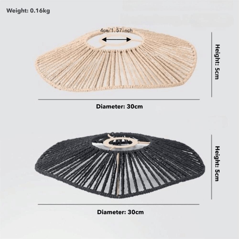 Paper Material Rope Lampshade Vintage Chandelier Cover Boho Ceiling Lamp Shade Home Decoration