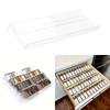 1/2xClear Acrylic Storage Rack Tray Organize Your Kitchen Spice Drawer Organiser Plastic Seasoning Jar Storage Rack Tray