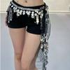Cymbal Sequins Tassel Waist Wrap Adjustable Tie Stage Waist Chain  Stage Competition