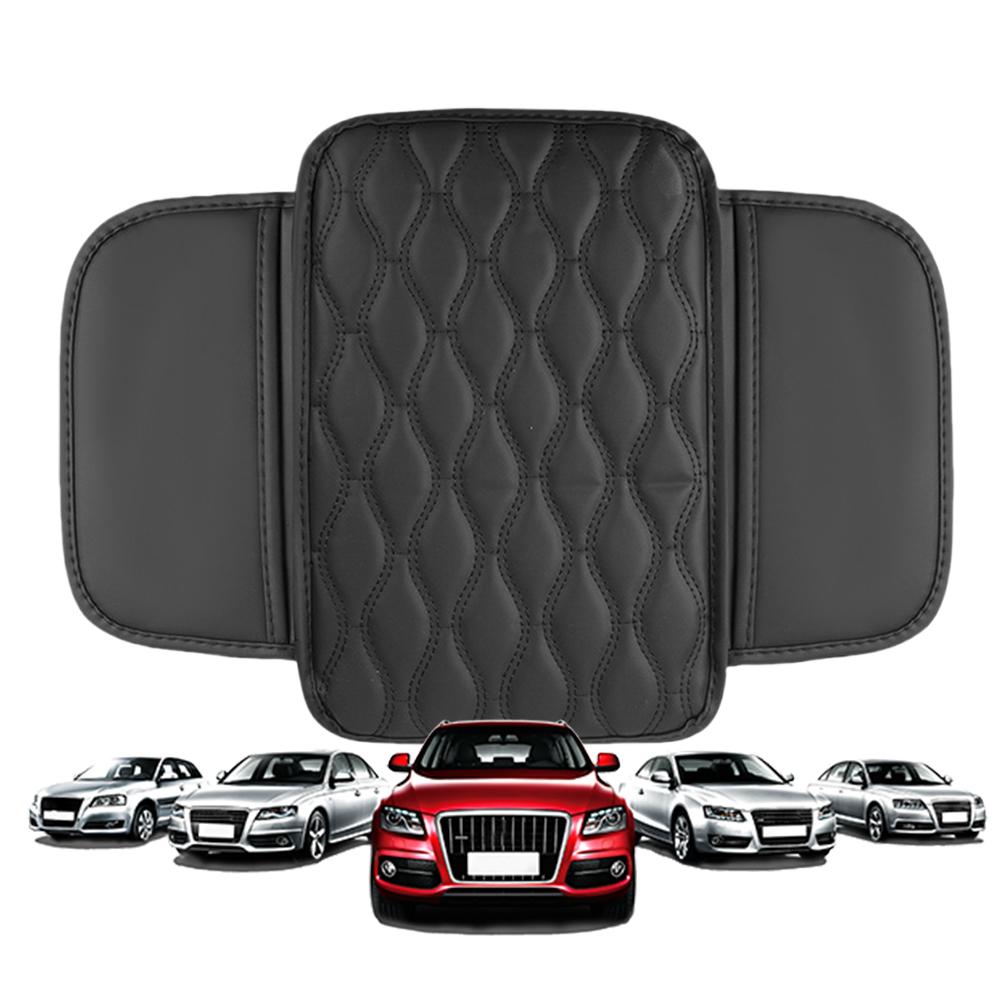Коврик подлокотника Кожаный Чехол подлокотника автомобиля с хранилищем для салфеток Улучшенная поддержка Защитный чехол для центральной консоли с боковым карманом