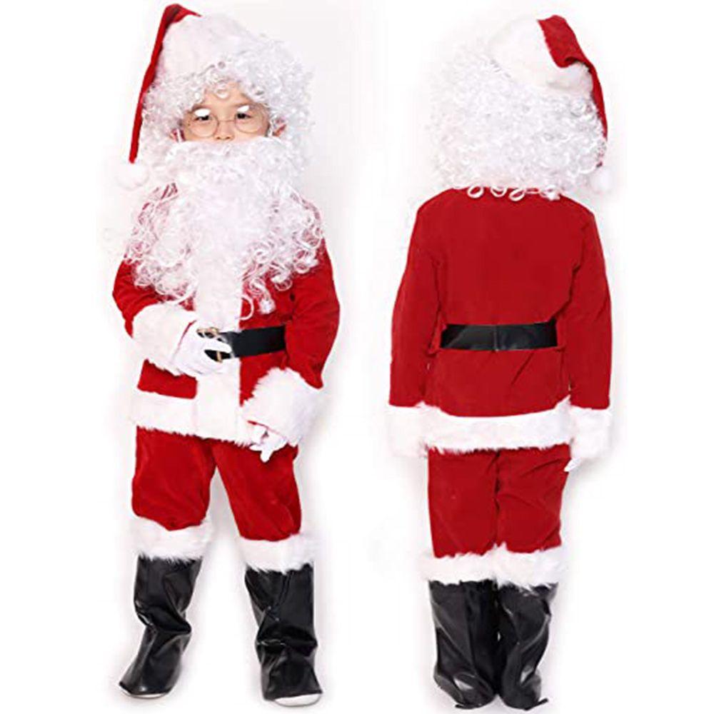 Funny White Festival Christmas Cosplay Props Santa Wig False Beard Santa Mustaches Curly Wigs