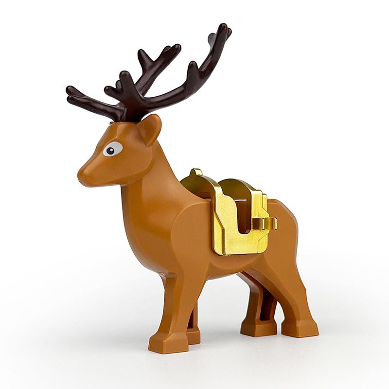 MOC Medieval Animal Zoo Farm Dragon Action Figures Building Blocks Gold Red Dragons Wolf Snake Monsters Beast Bricks Toys Gifts