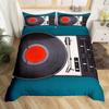 Пододеяльник с рисунком записи Музыкальная тематика Постельный комплект Ноты Чехол для одеяла Подходит для мальчиков девочек детей 3 предмета с 2 наволочками