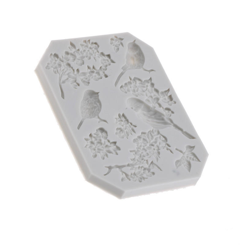 Силиконовая форма для помадки «Птица и цветок» Инструменты для декора торта Форма для шоколадной мастики