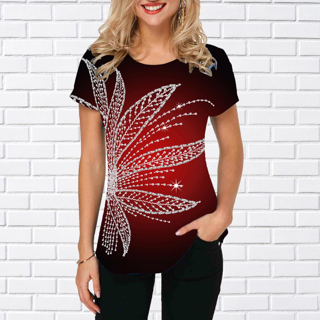 Женская летняя футболка трендовый принт ретро мода футболки с коротким рукавом повседневные с принтом топы