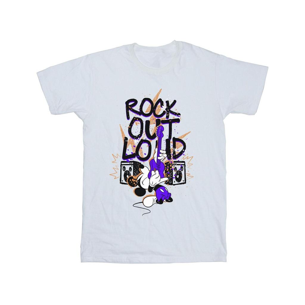 Disney Girls Mickey Mouse Rock Out Loud Cotton T-Shirt