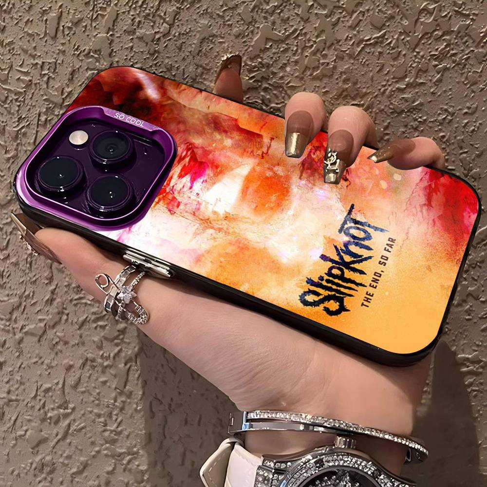Чехол для телефона группы Slipknot Серебристый корпус Для IPhone 17 16 15 14 13 12 11 Pro Max Plus
