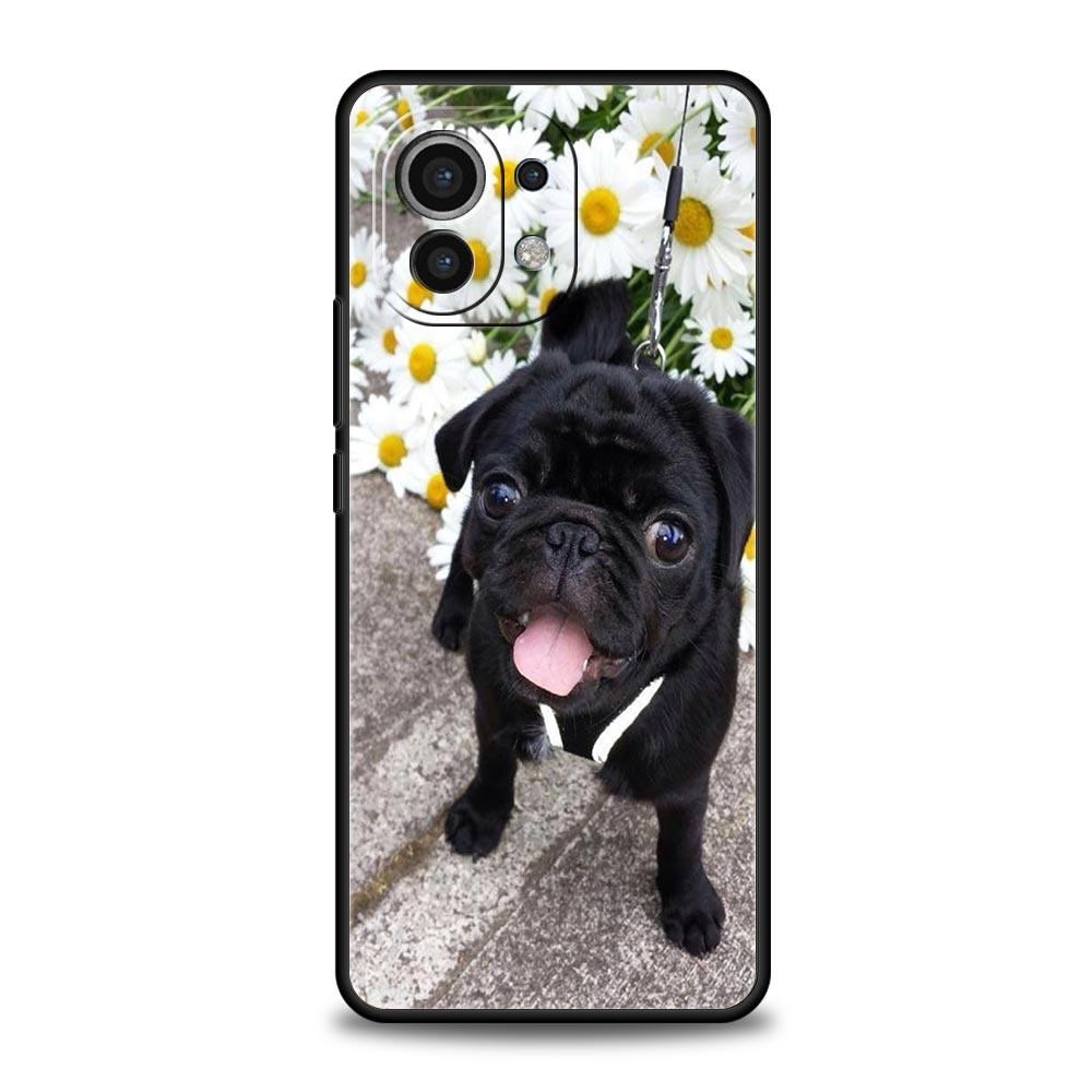 Чехол для телефона для Xiaomi Mi 15 14 14T 13T 12T Pro 12 13 11 Lite 5G 11T X6 X5 Pro Мягкий ТПУ чехол Милый Мопс Собака