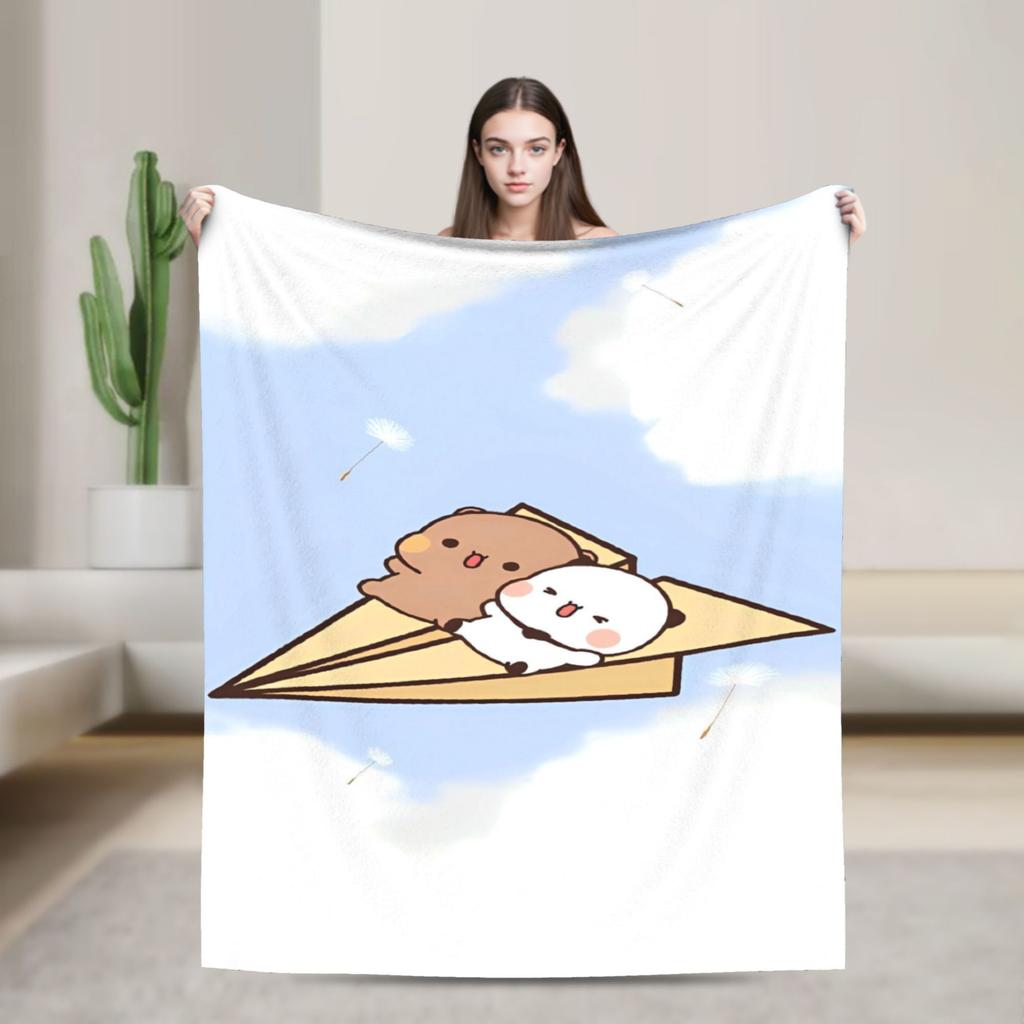 Soft BlanketGirls Boys Camping Bubu Dudu Flying Throw Blanket Flannel Bedspread For Couch Chair Sofa Bed Fashion Sofa Bed Cover
