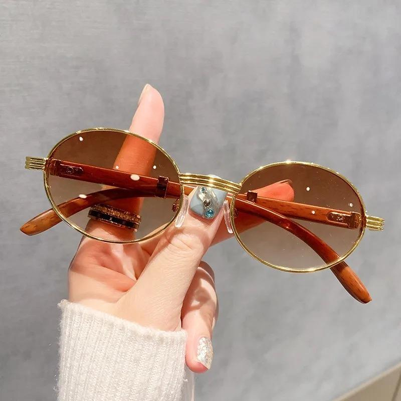 Ретро овальные мужские солнцезащитные очки модный бренд дизайнер прозрачные градиентные линзы очки женские роскошные солнцезащитные очки оттенки UV400