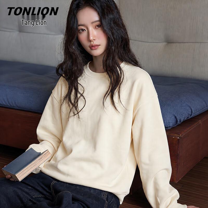 Женская повседневная толстовка TonLion с длинным рукавом и круглым вырезом