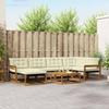 Outdoor Sofa Set 19 pcs Natural & Cream Solid Acacia Wood