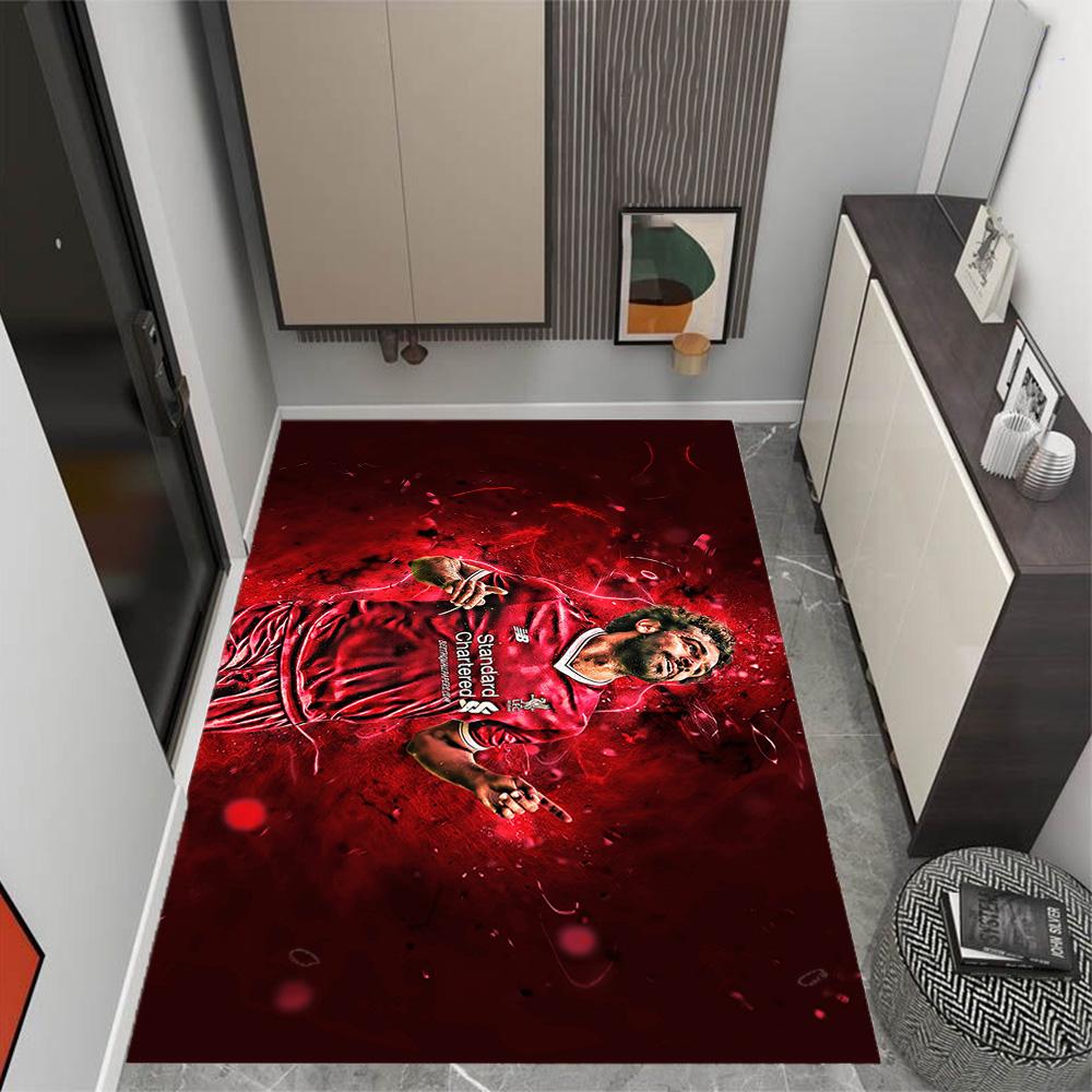 Salah's Liverpool Moment Floor Mat Suitable for Game Room Living Rooms Study room Decorate room Anti-slip Rug Anime Office Decor Gift for Festivals