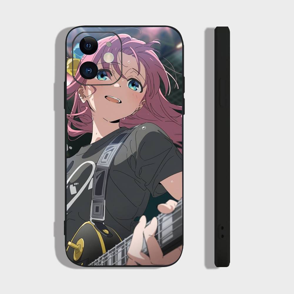 Чехол для телефона Gotou Hitori Аниме B-Bocchi The Rock Для iPhone 17 Air 16 15 14 13 Pro Max 11 12 Черный Силиконовый Чехол