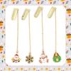 1 Piece Cartoon Christmas Metal Santa Claus School Office Supplies Bookmarks Cute Kawaii Funny Stationery