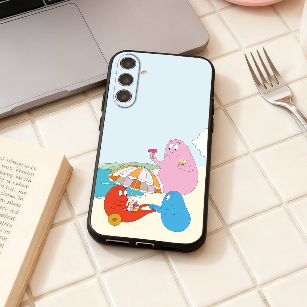 Чехол для телефона 'Семья Барбапапа' B-Barbapapa для Samsung Galaxy A73, A72, A71, A70, A53, A52, A51, Других Мягкий Черный Корпус