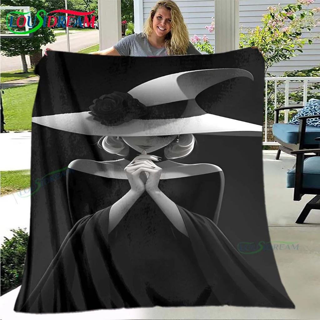 Fashion New Woman-Sexy Pattern Blanket Flannel Thin Blanket Portable Home Travel Office Lunch Break Blanket Birthday Gift