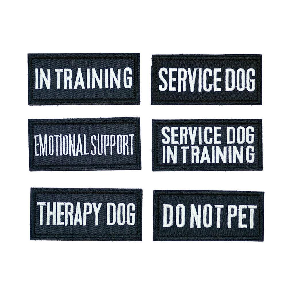 Long Embroidery Cloth Sticker Training Dog Slogan Embroidery Seal Service Dog Strap Outdoor Bag Cloth Sticker