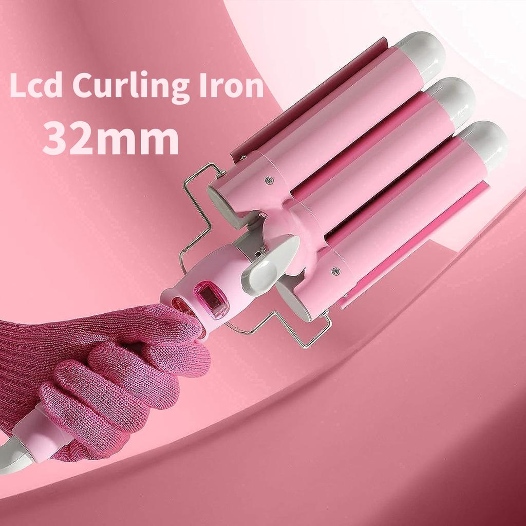 ЖК-щипцы для завивки волос, профессиональные керамические щипцы для завивки волос, 3-х цилиндрические щипцы для завивки волос, модные инструменты для укладки волос