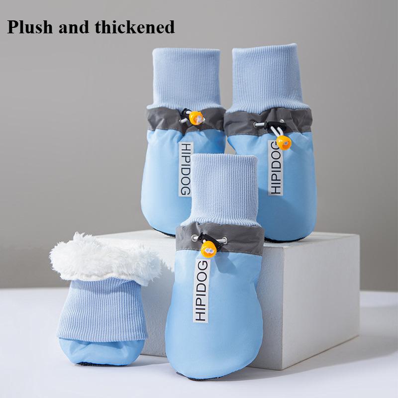 Товары для животных Обувь с принтом для собак на все времена года Износостойкая Дышащая Удобная Регулируемая Пара из 4 чехлов для ног для улицы