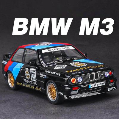 1:24 BMW M3 E30 1988 DTM Supercar Литая Модель Автомобиля Игрушка Литье под Давлением Металл Звук и Свет Автомобильные Игрушки Для Детей Транспортное Средство