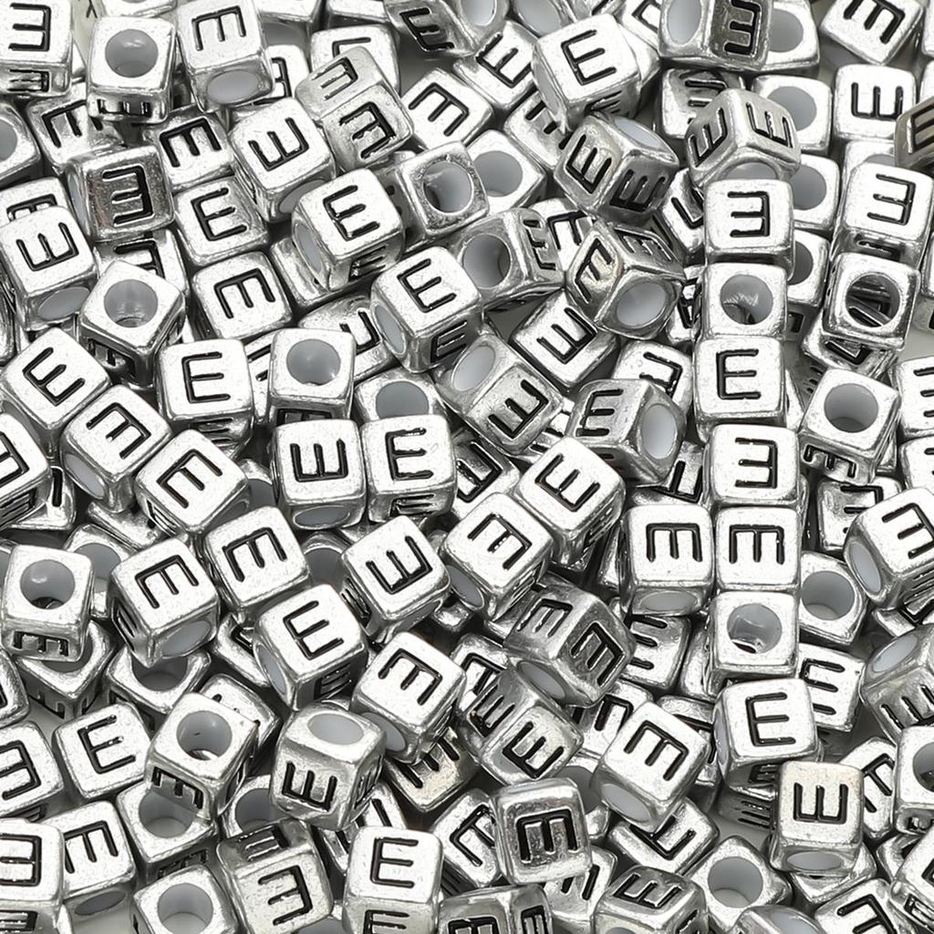 Acrylic English Letter Cube Beads For DIY Necklace Bracelet Earrings Jewelry Making Craft Accessories