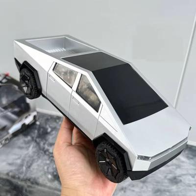 Детская игрушечная машинка-симулятор с дистанционным управлением Tesla Cyber, электрическая гоночная машина, модель из сплава, звук и свет, инерционная коллекционная игрушка, подарок для мальчика