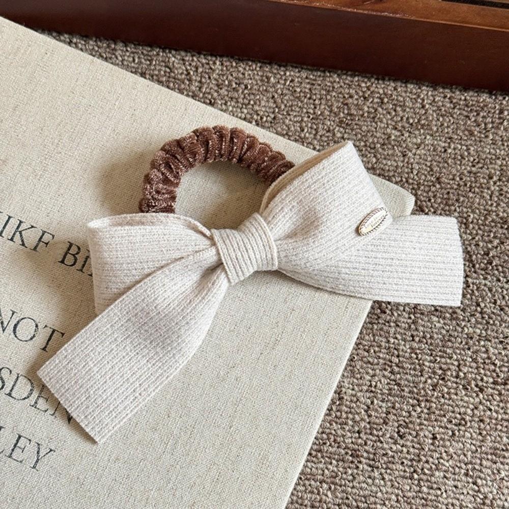 New Cute Bow Hair Rope High Elasticity Sweet Scrunchies Simple Rubber Band Hair Accessories