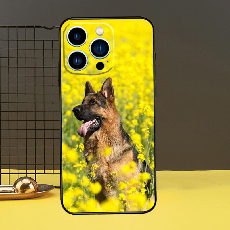 German Shepherd Dog Case For iPhone 13 12 11 14 Pro Max XS Max XR X 6S 7 8 Plus SE 2020 Back Cover Phone Case