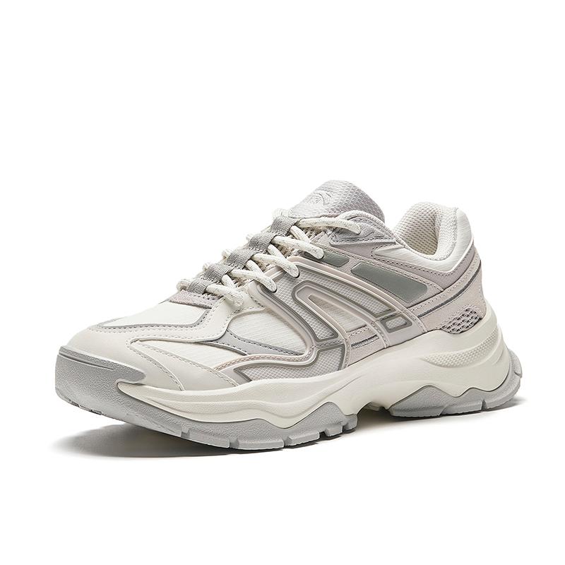New Anta Hot Wear Resistant Low Top Casual Shoes Women's White Gray 922348806-4