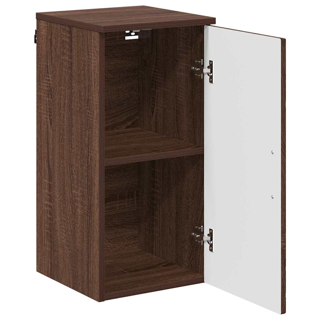 Bathroom Cabinet with Door Brown Oak Effect 30 x 31.5 x 61 cm