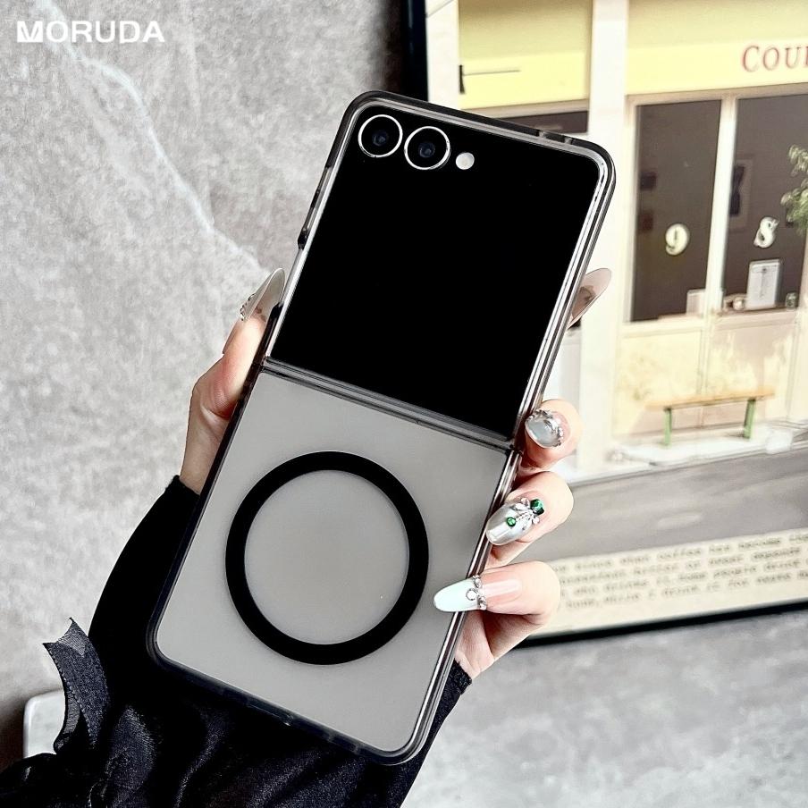 Matte for Magsafe Magnetic Case for Samsung Galaxy Z Flip 7 Flip7 zflip Frosted Hard PC Ultra Slim Shockproof Back Cover