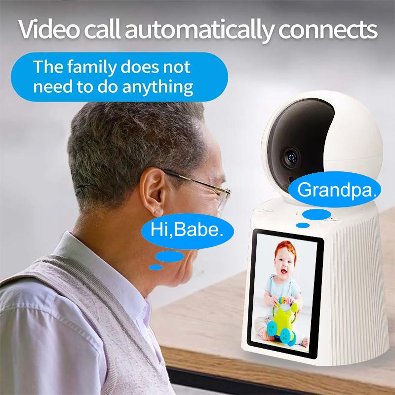 Видеозвонок Интеллектуальная Wi-Fi камера с 2,8-дюймовым IPS-экраном HD 1080P IP-камера для вызова одной кнопкой Двусторонняя видеосвязь Беспроводная камера ночного видения