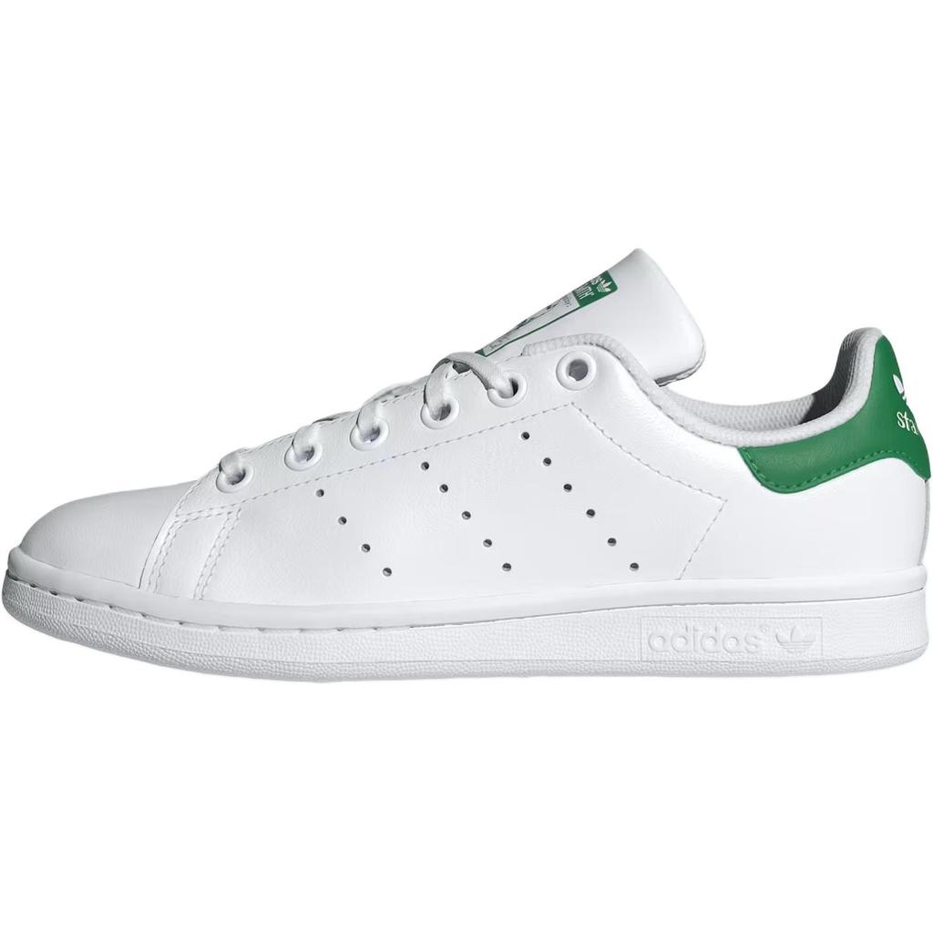 adidas Оригинальные Stan Smith Кожаные Устойчивые к истиранию Устойчивые к истиранию Низкие Детские Обувь для скейтбординга Белый JP9710