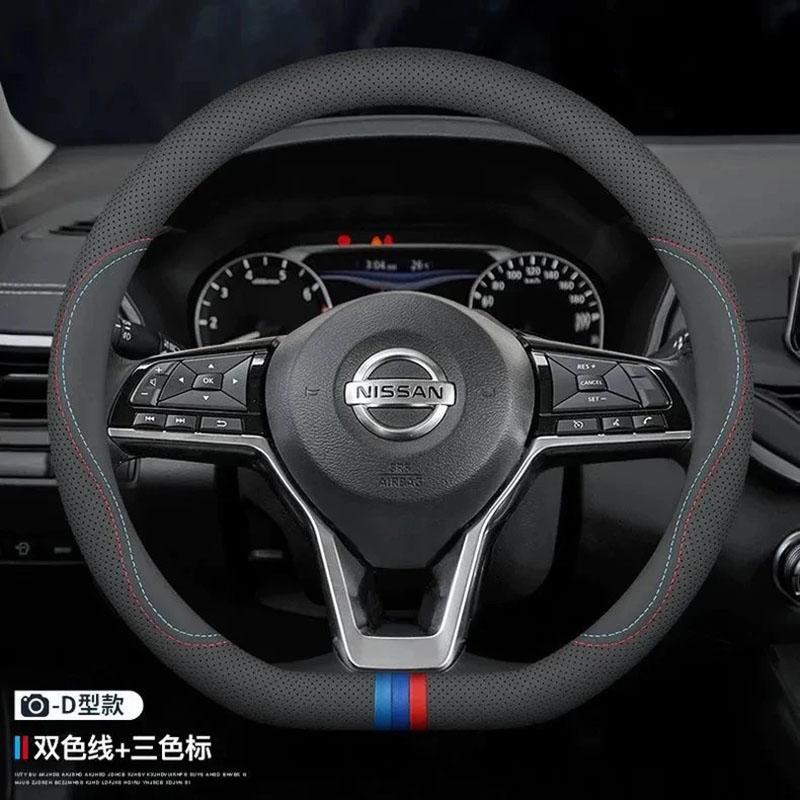 Car Steering Wheel Cover For Nissan Qashqai J10 J11 Juke X-Trail Note Leaf Sentra Altima Maxima Micra TIIDA Teana Murano Patrol SS11