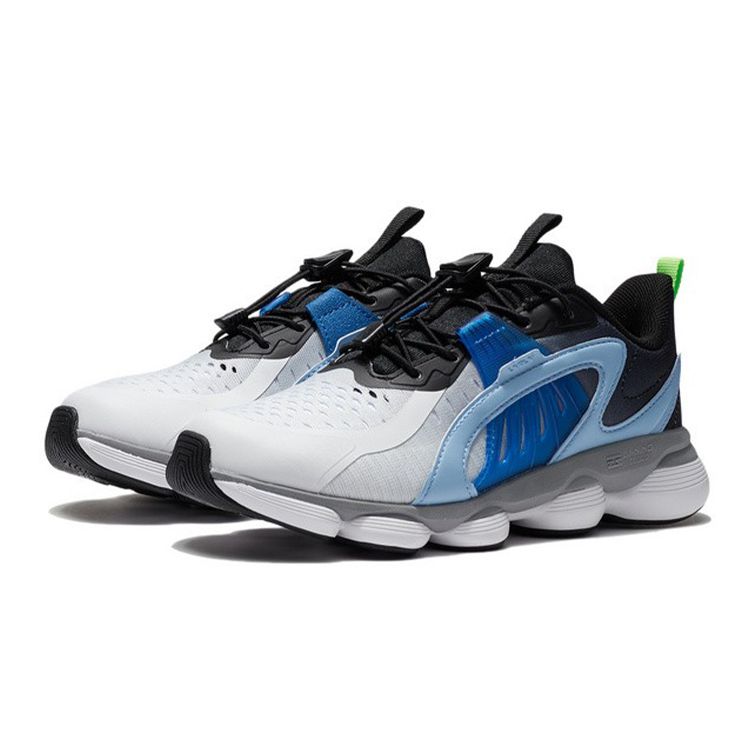 Детские кроссовки Li Ning с нескользящей подошвой, амортизирующие, износостойкие, с эффектом отскока, низкие, для бега, детские кроссовки, бело-синие YKFS008-5
