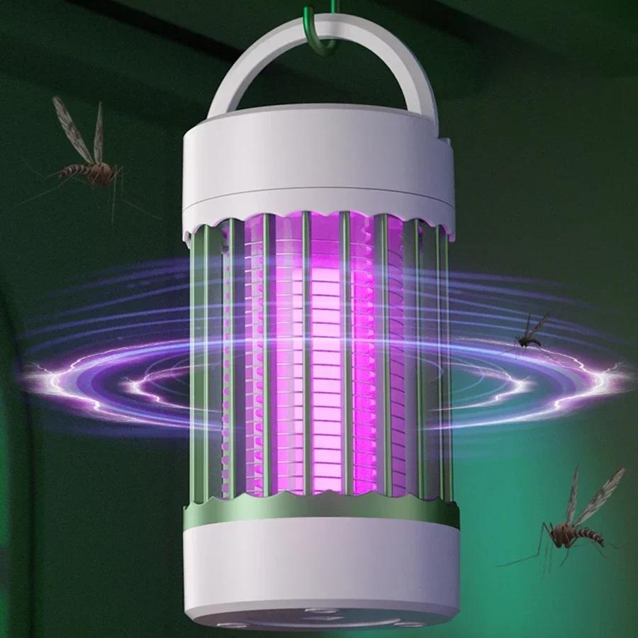 Портативная электрическая лампа от комаров USB перезаряжаемая УФ-лампа для уничтожения насекомых в помещении и на открытом воздухе для кемпинга или дома с ночником