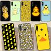 Kwaii Yellow Duck Cover For Huawei P30 Pro P50 P20 P40 Lite P Smart 2021 Nova 5T Case For Honor 50 8X 10i