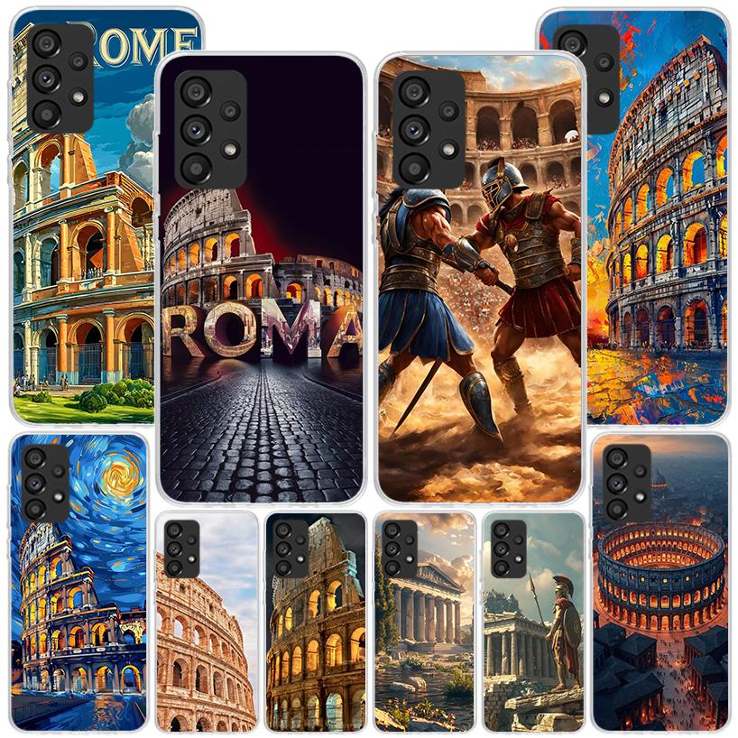 Roman Colosseum Phone Case For Samsung Galaxy A52 A32 A22 A12 A51 A31 A50S A30S A20S A10S Note 20 Ultra 10 Plus S10 A72 A71 Gala