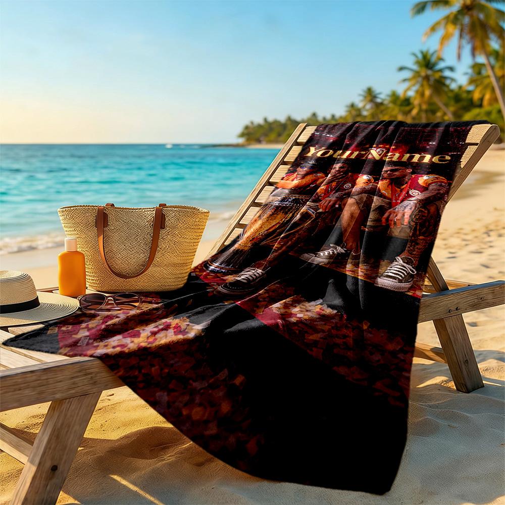 Galatasaray Customize Your Name Beach Towel Quick-Dry Soft Microfiber Portable for SwimmingBeachCamping Travel Beach AccessoriesGym